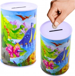 Metalna kasica s dinosaurima 13 × 8 cm