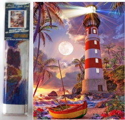 Dijamantno slikanje Svjetionik 30x40 cm