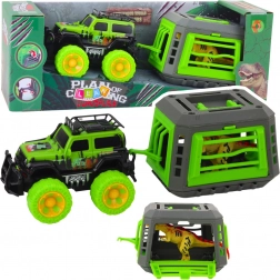 Terenac s kavezom i dinosaurom T-Rex