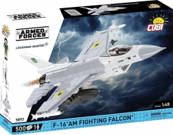 Konstruktorski set COBI F-16 AM Fighting Falcon – ukrajinsko bojanje, mjerilo 1:48 (500 dijelova)