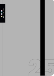 Dnevnik A6 tjedni 2025 sivi PASTELINI