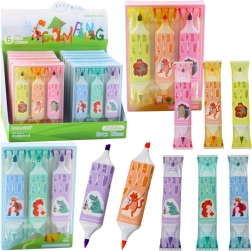 Set markera s motivom životinja, ružičasta i plava, dvije vrhove, 3 kom