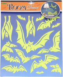 Svjetleće naljepnice za zid Šišmiši Halloween 38 × 31 cm