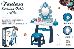 Interaktivna dječja kozmetička stolica s osvjetljenjem i dodacima