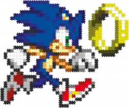 Jixelz Remix plastična pixel art slagalica Sonic i zlatni prsten
