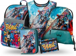 Set za školu Zippy Skatepark: školska torba, pernica, vrećica, pregača i novčanik