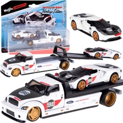 Maisto metalni set šlep vozila s FORD GT Heritage 2021 1:64