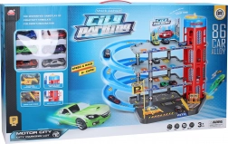 Parkirna stanica sa 6 metalnih automobila 55x40x44 cm