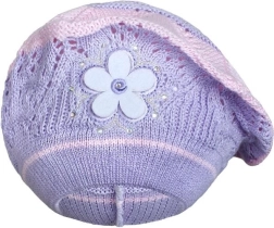 Pleteni beretka New Baby ljubičasta za djecu 3–4 godine