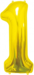 Foli balon broj 1 zlatni GoDan 85 cm