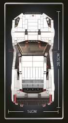 konstrukcijski set sportski automobil 1034 dijelova – bijeli