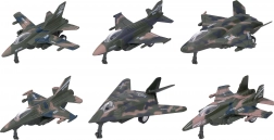 Metalno-plastični lovac 12 cm na povratni pogon, mix vrsta 6 kom u kutiji