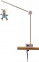 Hess drveni držač za vrtešku iznad krevetića – ružičasti, s čvrstom stezaljkom