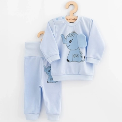Dječji set majica i trenirka New Baby Happy Elephant plava 62 (3–6 mj)