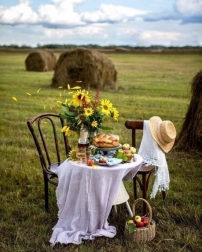 Dijamantno slikanje Doručak na polju 30 × 40 cm