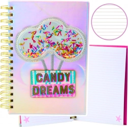 bilježnica s crtama Candy Dreams holografska A5