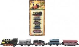 Vlakić s vagonima 5 kom, metal/plastika, 8 cm, na povlačenje
