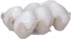 Ukrasno bijelo plastično jaje 6 cm, 6 kom