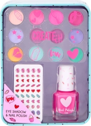 Dječji set sjenila za oči i lakova za nokte u limenoj kutiji