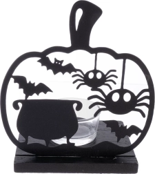 Halloween svijećnjak od metala, crni