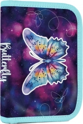 Školska pernica s 2 preklopa Leptir, prazna