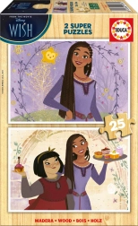 Educa drvene puzzle Želje 2×25 dijelova