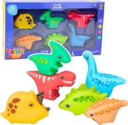 Set gumenih igračaka za kupanje Dino World 6 kom