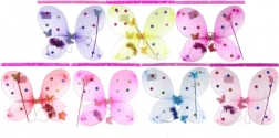 Leptirova krila s cvjetićima – set s gumicom za kosu i čarobnim štapićem