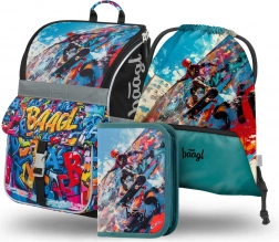Set Školska torba, pernica i vrećica BAAGL Skatepark