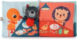 Tekstilna knjižica s lutkom za prst – vuk Ludvig uči jesti