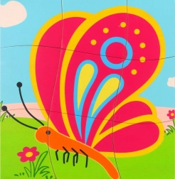 Slojevita drvena slagalica Leptir