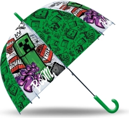 Minecraft transparent kids' umbrella with manual opening