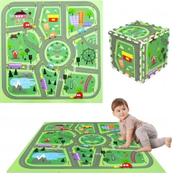 Pjenasta podloga Humbi gradske ulice 90 × 90 cm, 9 dijelova