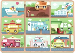 drveni labirint s vozilima Tooky Toy