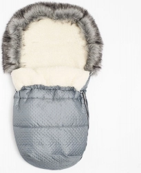 Zimska navlaka za kolica s vunom New Baby Lux Wool, grafitna