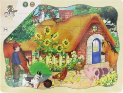 Babu drvene puzzle kućica 24 dijelova