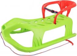 Plastične saonice s naslonom Baby Mix Snow Star zelene