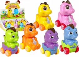 Navijajući dinosaurus u jajetu na kotačićima