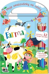 Bojanka za putovanja – farma, 96 stranica, naljepnice i 6 bojica