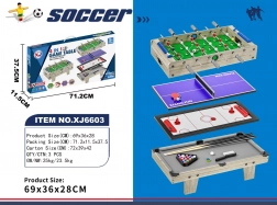stolni igraći stol 4u1 sivi – biljar, air hockey, stolni tenis i stolni nogomet