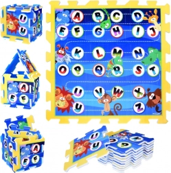 Pjenaste puzzle – edukativna podloga abeceda džungla 93 × 93 cm