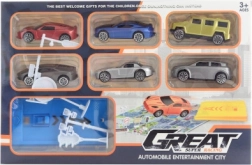 Set izbacivih autića sa znakovima i stazom