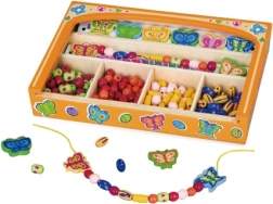 Drvena set kutijica s perlicama za nizanje