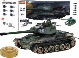 Daljinski upravljani tenk T-34 za djecu 3+ Pucajući kamuflažni model 1:28 + Velika tenkovska bitka + Svjetlosni i zvučni efekti