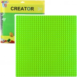 Konstrukcijska ploča za slaganje kockica zelena 25,5x25,5 cm