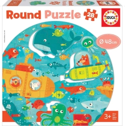 Educa okrugle puzzle Dubine mora 28 dijelova