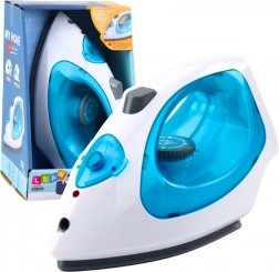 dječje glačalo s parom, svjetlima i zvukovima plavo