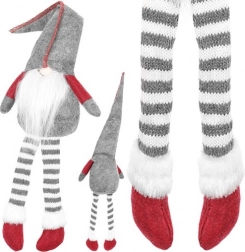 Sjedeći vilenjak tekstilna dekoracija 50 cm – Siva