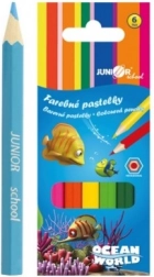 Drvene bojice Ocean World šesterokutne, u boji, 6 kom