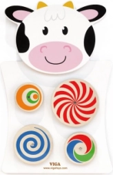 viga drvena manipulativna ploča kravica montessori fsc